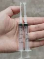 Transparent plastic syringe 2ml 2.5ml refill tool with extension nozzle for perfume travel - Graduated Dispenser