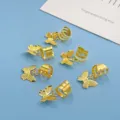Anelli per capelli a farfalla dorati per dreadlock e trecce accessori da festival - Clip per Dreadlock a Farfalla (4#) / 10 Pezzi/Confezione / Oro