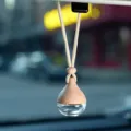 Flacon parfum voiture pendentif suspendu verre bois goutte diffuseur d'huile essentielle - 6ml / 10 Pièces