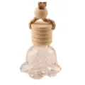 Flacon de parfum de voiture vide en verre diffuseur d'huile essentielle avec bouchon en bois - Corde en fil d'or
