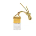 Car perfume glass bottle empty bottle essential oil hanging container rearview mirror pendant - Gold Lid