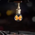 Flacone di profumo sospeso per auto, diffusore di oli essenziali di farfalla di cristallo. - Giallo