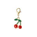 Handcrafted red cherry enamel lobster clasp pendant charm for DIY jewelry making - Cherry Shape (LXK-DGB352) / 1 Piece