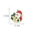 Pendentif de Noël Émail Père Noël Lisant un Livre pour Création de Bijoux DIY 2,6x2,4cm - 10-Père Noël lisant