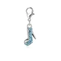 Exquisite high-heel shoe pendant charm with sparkling blue crystals for DIY jewelry crafts - Blue High Heel Shape (LXK-DGB363) / 1 Piece