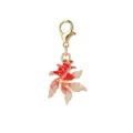 Gedetailleerde rood-witte goudvis emaille bedel met gouden karabijnsluiting voor DIY sieraden - Rood-Wit Verloop Goudvisvorm (LXK-DGB1555)