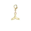 Elegante gouden walvisstaart bedel met karabijnsluiting voor DIY armbanden en sieraden - Gouden Walvisstaart Vorm (LXK-DGB1605)