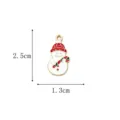 Pendentif bonhomme de neige pour bijoux de Noël DIY, dimensions 2,5 cm par 1,3 cm - 19-Bonhomme de Neige avec Canne