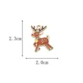 Pendentif émaillé renne de Noël 2,3x2,0 cm pour la fabrication de bijoux DIY - 20-Renne de Noël