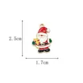 Breloque Père Noël émaillée détaillée de 2,5 cm pour création de bijoux de Noël DIY - 21-Père Noël