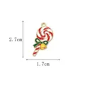 Pendentif sucette de Noël en émail pour bijoux DIY, dimensions 2,7 cm x 1,7 cm - 22-Sucette Ronde