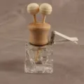 Car air vent perfume diffuser bottle glass empty container with wooden stick clip variant - Double Hole Water Cube 8ml