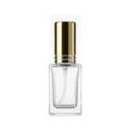 10ml Square Glass Perfume Bottle Empty Atomiser Spray Refillable Cosmetic Sample Container - 10ML / Gold