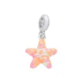 Seestern Anhänger mit orangefarbenem und rosa Mosaikmuster für DIY Bettelarmbänder - Mehrfarbiger Mosaik-Seestern (DGB2073)
