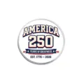 Rundes Amerika 250 Gedenkabzeichen aus Metall mit 1776-2026 Jahre der Größe Design - AMERICA 250 Kerntext Stil (YP621)