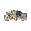 Colorful cartoon cat group enamel brooch badge for clothing accessories and backpack decoration - Multiple Cats Combination Style (UVXZ327)