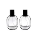 30ml empty glass perfume spray bottle portable refillable travel cosmetic container - Plain Bottle Without Sticker / Clear