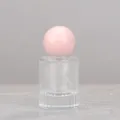 Portable glass perfume spray bottle with pink round cap, empty refillable container. - 30ml / Pink Ball