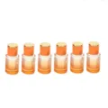 Set van 6 stuks 30ml gekleurde glazen parfum verstuivers met fijne spray en oranje doppen. - Oranje