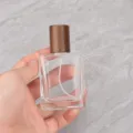 30ml quadratische Glas Parfüm Sprühflasche mit Holzdeckel leerer Kosmetikbehälter. - 30ml / Walnussholz
