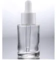 Clear glass dropper bottle 30ml empty cosmetic container essential oil serum liquid dispenser - Clear