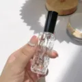 10ml διαφανές γυάλινο μπουκάλι σπρέι αρώματος, επαναγεμιζόμενο καλλυντικό μπουκάλι - Μαύρο