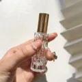 Διαφανές γυάλινο μπουκάλι αρώματος 10ml χρυσό καπάκι φορητό σπρέι ταξιδιού υψηλής - Χρυσό