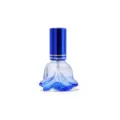 Botella de Perfume de Vidrio en Forma de Rosa 6ml Boca de Rosca Recargable Muestra Azul - Azul marino