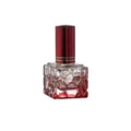 Frasco de perfume de vidrio cuadrado de 10 ml con tapa roja, botella de muestra de viaje. - 10ml / Rojo