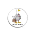 Funny goose in a suit enamel pin badge with Fake it til you honk it humorous quote - Suit Goose (YP1349)