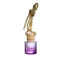 Car hanging perfume glass bottle with wooden cap, gradient purple color for auto interior decor. - 8ML / Purple