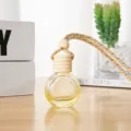 Car hanging perfume bottle essential oil glass diffuser for auto wardrobe air 10ml - Yellow