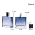 Flacone di profumo in vetro sfumato 100ml vaporizzatore cosmetico ricaricabile con tappo - 100ML / Sfumatura blu