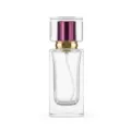 High-end 50ml crystal cap glass perfume bottle with spray pump for cosmetic sub-bottling. - Purple