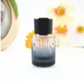 Γυάλινο Μπουκάλι Αρώματος 30/50ml με Ντεγραντέ Σχέδιο, Αντλία Σπρέι και Μαύρο Καπάκι - 30ml / Μαύρη διαβάθμιση