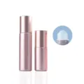 Flaconi roll-on in vetro oro rosa per oli essenziali e profumi, dispenser da viaggio. - 5ml / Flacone oro rosa solido + tappo lucido + sfera in vetro