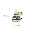Pendentif en émail avec raton laveur et sapin de Noël, taille de 2,5 cm x 2,3 cm - 24-Raton Laveur avec Arbre