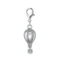 Detailed silver hot air balloon charm with lobster clasp for DIY jewelry and bracelets - Silver Artificial Pearl Hot Air Balloon Style (LXK-DGB1133) / 1 Piece