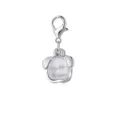 Silver lobster clasp dog charm with 'my best friend' engraving - My Best Friend Dog Shape (LXK-DGB1377) / 1 Piece
