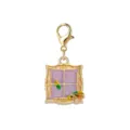 Gold lobster clasp charm with purple window design for DIY jewelry making. - Purple Enamel Square Window Shape (LXK-DGB1544) / 1 Piece
