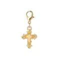 Elegant gold-tone cross pendant charm featuring a lobster clasp and ornate scrollwork - 复古纹理十字架款式(LXK-DGB2434) / 1 Piece / Gold