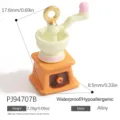 Detailed alloy coffee grinder pendant charm featuring size and weight specifications - Coffee Grinder Style (PJ94707B)