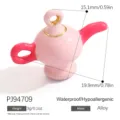 Sweet pink and red teapot charm pendant made of hypoallergenic alloy for DIY jewelry - Magic Lamp Style (PJ94709)