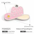 Pink enamel cowboy hat shaped stainless steel pendant with dimensions and weight info - Cowboy Hat Style (PJ94692S) / Steel-Pink