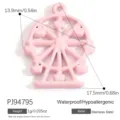 Pendentif grande roue rose en acier inoxydable pour création bijoux DIY Collier - Style Grande Roue (PJ94795)