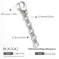 Robust stainless steel DIY bag charm chain with lobster clasp and specific size - Twisted Rope Texture Long Chain (BL010042) / 12.9g Stainless Steel Type