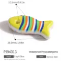 High-quality colorful striped stainless steel fish pendant jewelry accessory for DIY - Cartoon Fish Style (PJ94313) / Horizontal Stripes