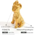 Exquisite golden stainless steel French bulldog dog pendant charm for DIY jewelry making - Gold French Bulldog Pendant (PJ94679)