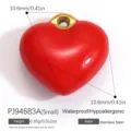 Red heart pendant charm in waterproof stainless steel for jewelry making 10.6mm - S / Red Enamel Heart Pendant (PJ94683A)