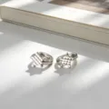 Pendientes de aro mini estrella de 6mm en plata S925 para cartílago joyería - Oro blanco